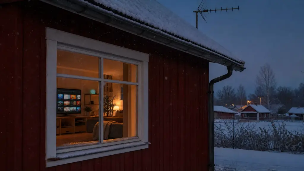 TV4 lämnar marknätet – svensk tv via internet i stället för antenn i ett svenskt vardagsrum – Bästa IPTV
